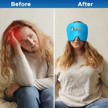 Weighted Eye Migraine Headache Relief Cap, Hot/Cold Therapy Soft Eye Mask Latex-Free