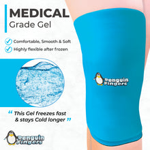 Knee Ice Pack, Soft, Hot/Cold Compression Sleeve, Pain Relief for Knees,Thighs,and Shins,Latex Free