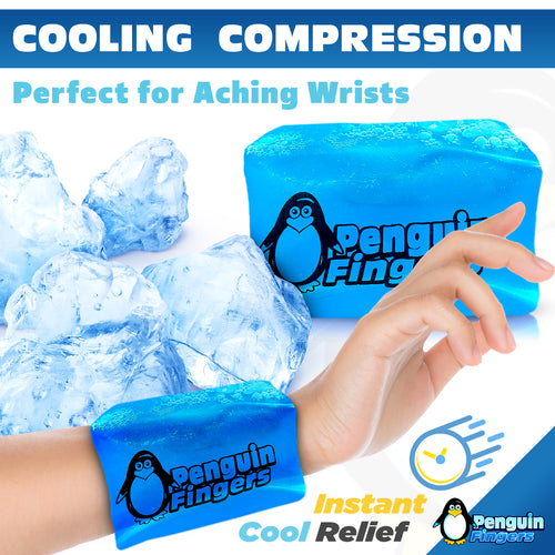 Wrist Cold Gel Ice Pack , Cold Compression Pain Relief Therapy for Carpal Tunnel, Sprain, S/M Wrists